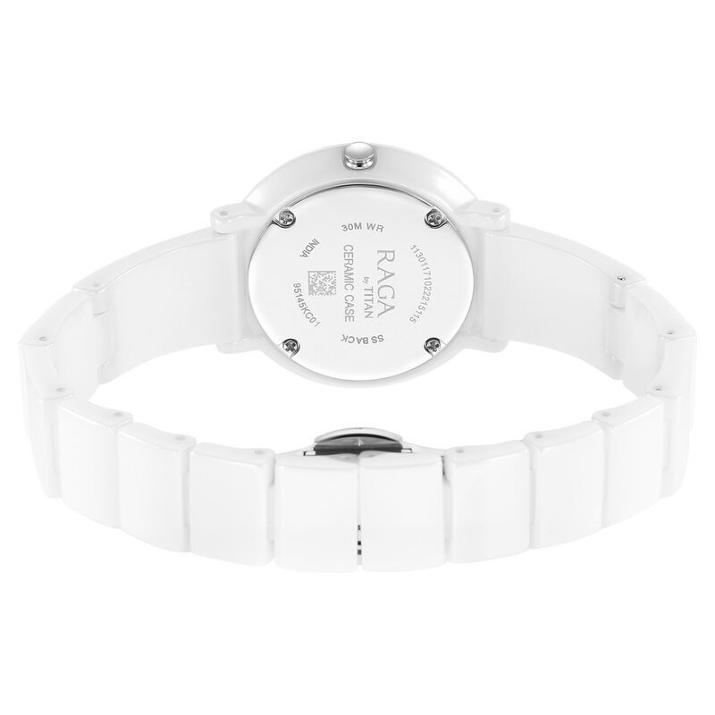 Titan Raga Ceramics White Dial Analog Ceramic Strap watch for Women - image number 4