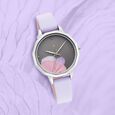 Fastrack Uptown Retreat Quartz Analog Rose Gold Dial Leather Strap Watch for Girls
