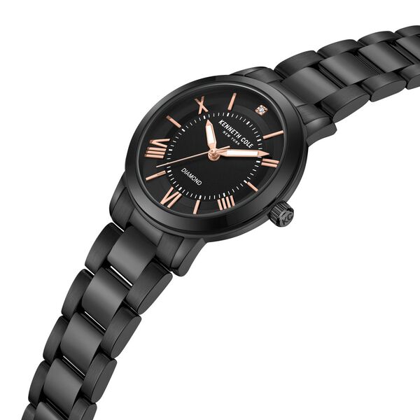 Kenneth Cole Quartz Analog Black Dial Stainless Steel Strap Watch for Couple - image number 4