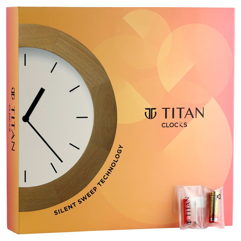 Titan Silent Sophistication: Grey Clock with Striking Contrast - image number 6