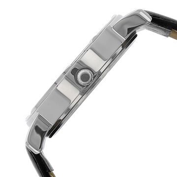 Titan Quartz Analog Silver Dial Leather Strap Watch for Men