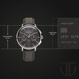 Titan Light leathers Multifunction Anthracite Dial Leather Strap Watch For Men - image number 2