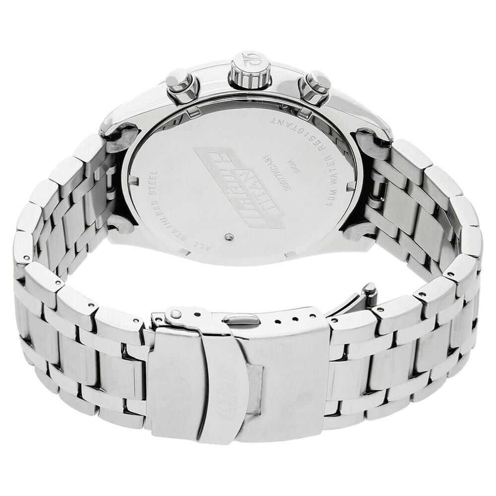 Buy Online Titan Quartz Chronograph White Dial Stainless Steel Strap Watch for Men ns90077km01 Titan