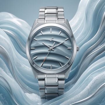 Fastrack Gelato Silver metal strap watch with Mint chip dial for Guys