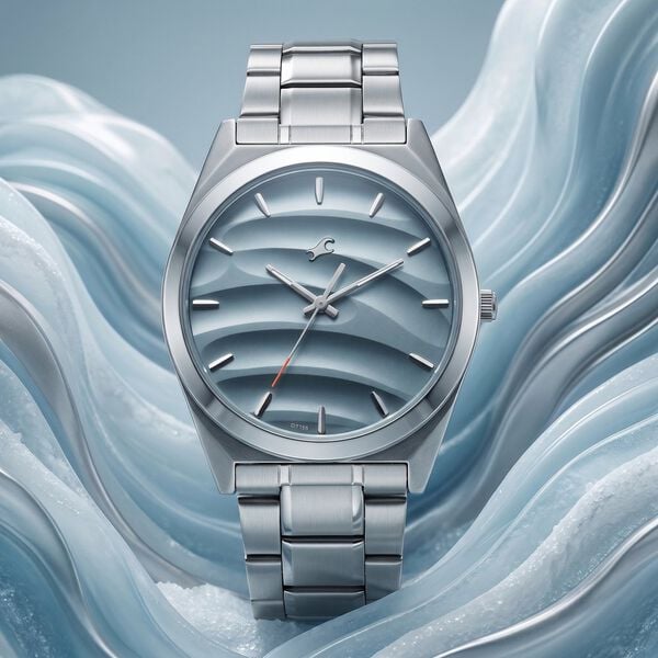 Fastrack Gelato Silver metal strap watch with Mint chip dial for Guys - image number 0