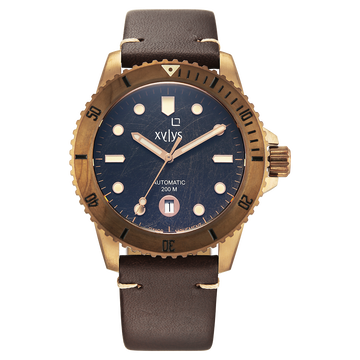 Xylys Swiss Automatic Brown Dial Brown Leather Strap Watch For Men