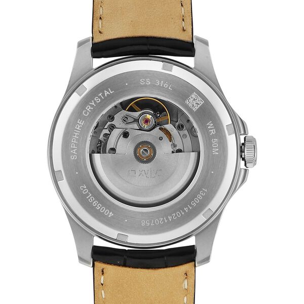 Xylys Automatic Analog Grey Dial Black Leather Strap Watch For Men - image number 5