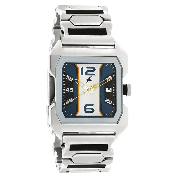 Fastrack Hitlist Quartz Analog with Date Blue Dial Stainless Steel Strap Watch for Guys - image number 0