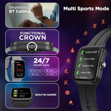 Fastrack VOX Neo Smartwatch 4.8CM Ultra Vu Display, Offline Voice Commands, Functional Crown