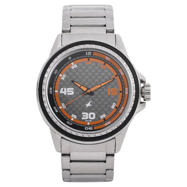 Fastrack Quartz Analog Grey Dial Metal Strap Watch for Guys - image number 0