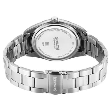Sonata Festive Quartz Analog with Date Green Dial Metal Strap Watch For Men