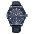 Titan Aion Concealed Automatic Analog with Power Reserve Indicator and Blue Dial Blue Leather Strap Watch for Men - image number 0