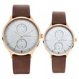 Titan Bandhan White Dial Quartz Multifunction Leather Strap watch for Couple - image number 1