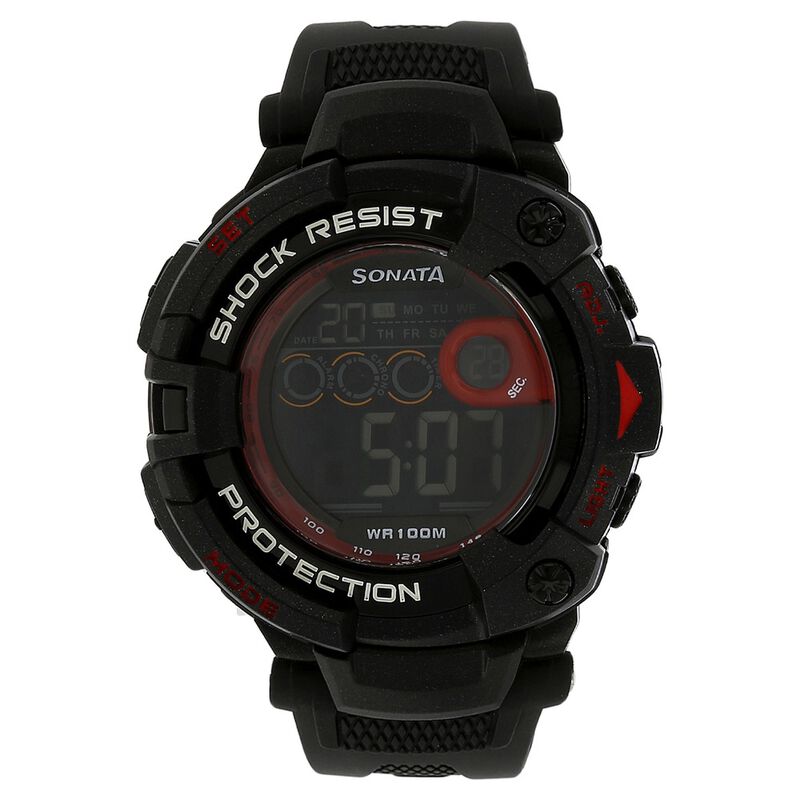 SF Digital Dial Plastic Strap Watch for Men