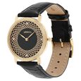 Titan Nebula Filigree 18k Gold Analog Diamond Studded Indices Leather Strap Watch for Men - image number 4