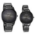 Titan Bandhan Anthracite Dial Analog Leather Strap watch for Couple