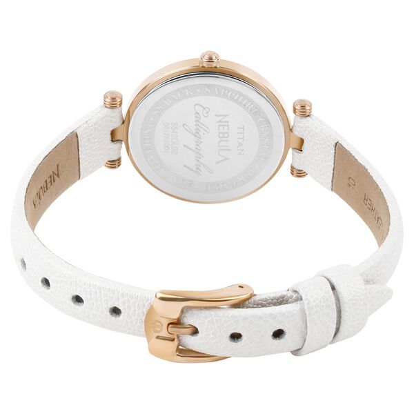 Titan Nebula Calligraphy Quartz Analog 18 Karat Solid Gold Watch for Women - image number 5