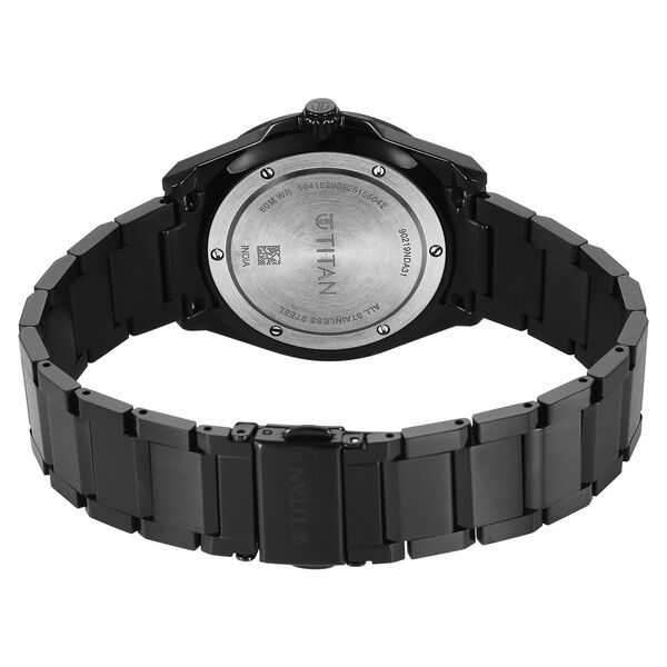 Titan Classique Big Date Analog with Black Dial Black Stainless Steel Strap Watch for Men - image number 6