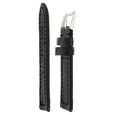 22 mm Black Genuine Leather Strap for Men - image number 2