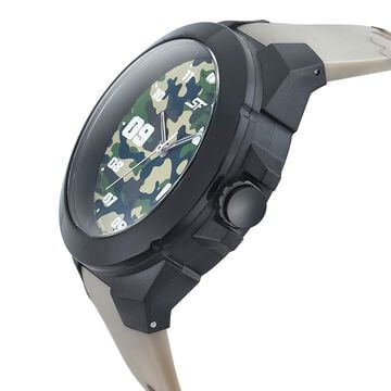 SF Turbo Quartz Analog Multicoloured Dial PU Strap Watch for Men
