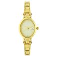 Titan Quartz Analog Champagne Dial Watch For WomenWith Golden Stainless Steel Strap - image number 0