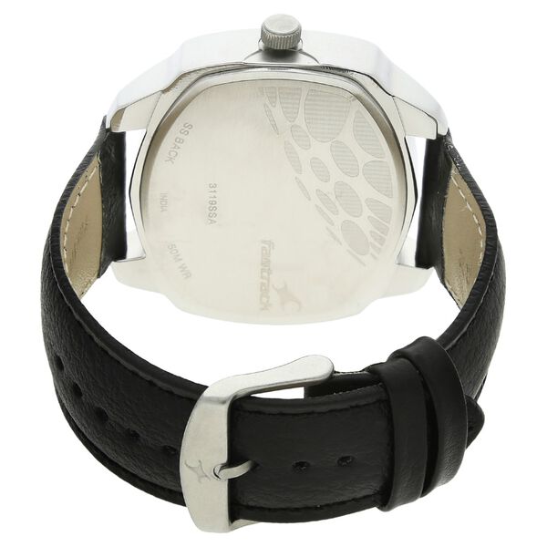 Fastrack Quartz Analog Black Dial Leather Strap Watch for Guys - image number 3