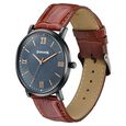 Sonata Verve Quartz Analog Black Dial Brown Leather Strap Watch For Men - image number 2