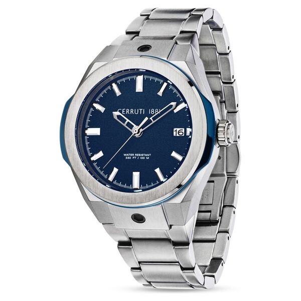 Cerruti 1881 Blue Dial Stainless Steel Strap Watch for Men - image number 1