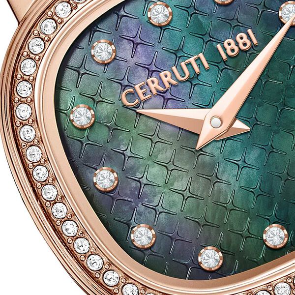 Cerruti 1881 Quartz Analog Black Dial Rose Gold Stainless Steel Strap Watch For Women - image number 3