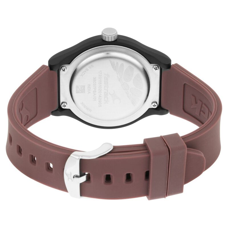 Fastrack Quartz Analog Brown Dial Silicone Strap Watch for Unisex - image number 4