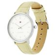 Tommy Hilfiger Quartz Analog White Dial Leather Strap Watch for Women - image number 1