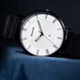 Sonata Quartz Analog with Date Silver Dial Black Stainless Steel Strap Watch For Men - image number 0