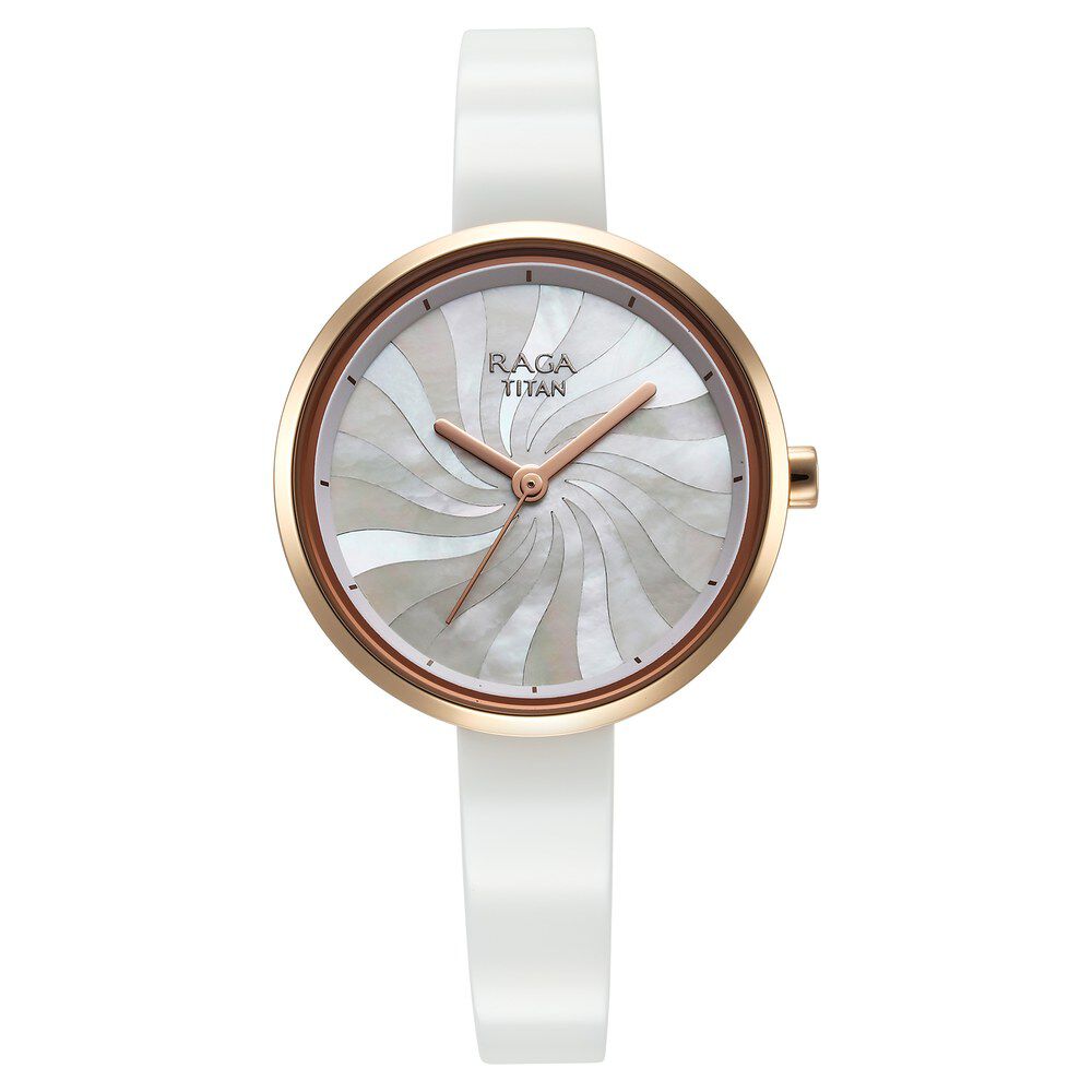Titan raga white strap watches top