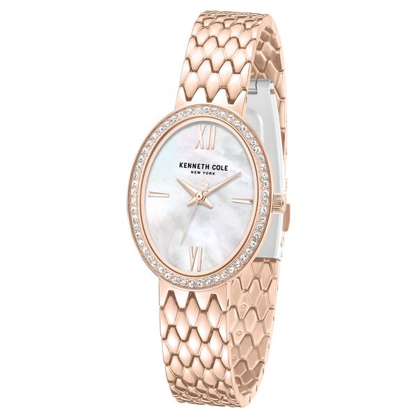 Kenneth Cole Quartz Analog White Dial Rose Gold Colour Stainless Steel Strap Watch For Women - image number 1