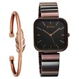 Titan Purple Stackables Quartz Analog Black Dial Two Toned Stainless Steel Strap Watch For Women - image number 0