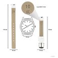 10 mm White Genuine Leather Strap for Women - image number 1