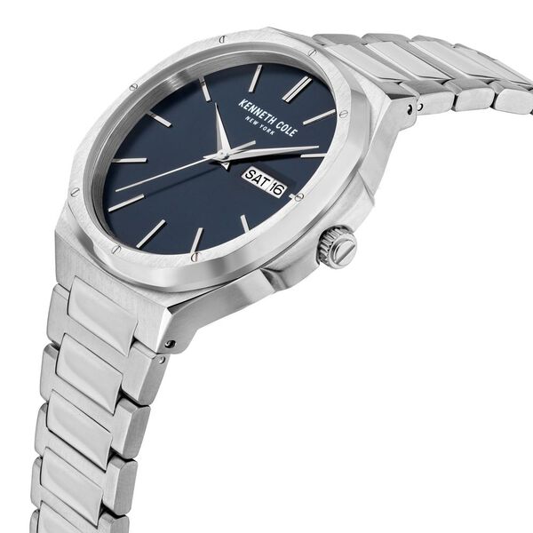 Kenneth Cole Quartz Analog Blue Dial Stainless Steel Strap Watch for Men - image number 1