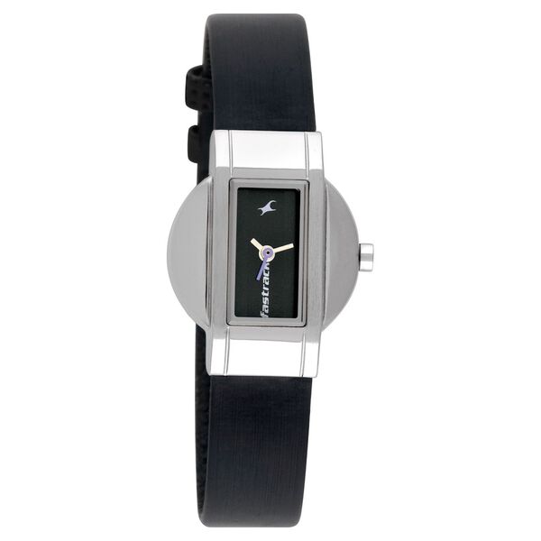 Fastrack Quartz Analog Black Dial Leather Strap Watch for Girls - image number 0