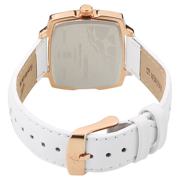 Fastrack Loopholes Quartz Analog with Date Rose Gold Dial Leather Strap Watch for Girls - image number 3