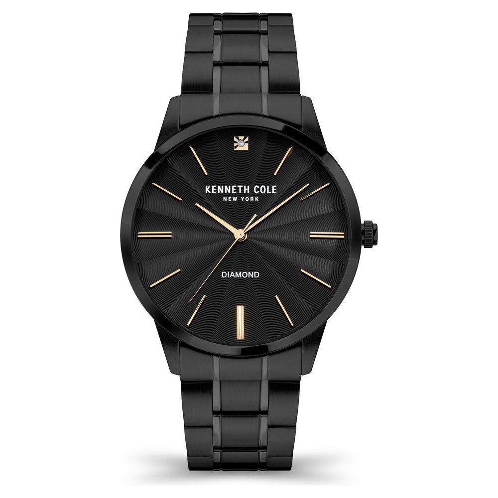 Kenneth cole black men's watch discount