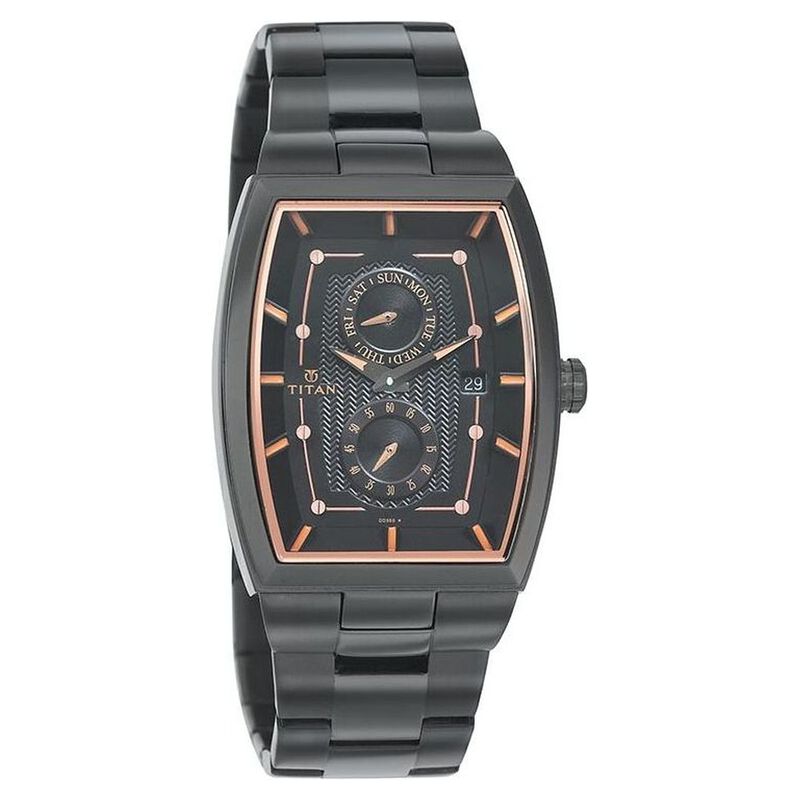 Titan Regalia Black Dial Quartz Multifunction Metal Strap watch for Men - image number 0