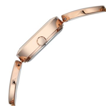 Vyb Showstopper By Fastrack Quartz Analog Maroon Dial Rose Gold Metal Strap Watch For Girls