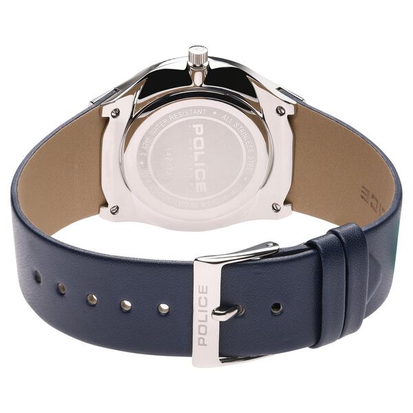 Police Quartz Analog Blue Dial Leather Strap Watch for Men - image number 4