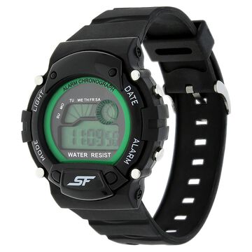 SF Digital Dial Black Plastic Strap Watch for Men