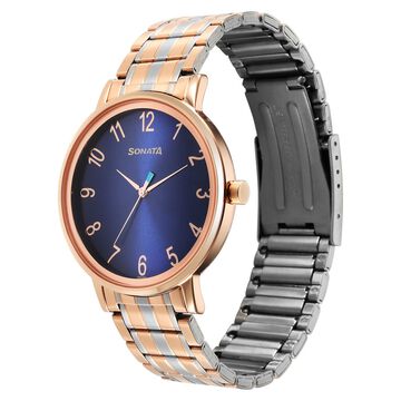 Sonata Utsav Quartz Analog Blue Dial Watch for Men