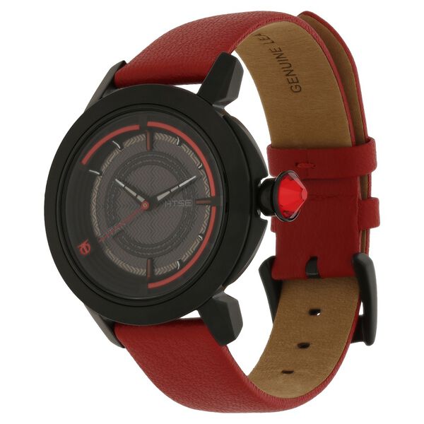 Titan Quartz Analog Solar Black Dial Leather Strap Watch for Women - image number 1