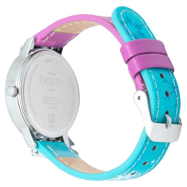 Zoop Elsa Combo Quartz Analog Multicoloured Dial Two Toned PU Leather Strap Watch For Kids - image number 8