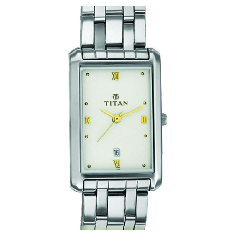 Titan Quartz Analog White Dial Watch for Men