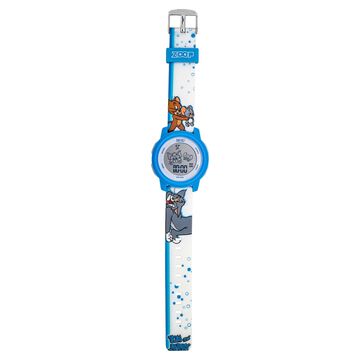 Zoop Tom & Jerry Digital Watch with Blue Case and Blue Multi Color Strap for Boys Girls Kids, from House of Titan