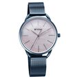 Titan Slimline Quartz Analog Mother Of Pearl Dial Blue Stainless Steel Strap Watch for Women - image number 1
